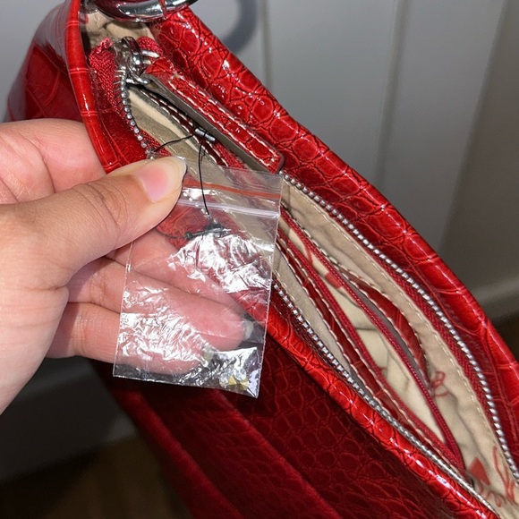 Guess Red Crocodile Embossed Crossbody Bag - Picture 12 of 15